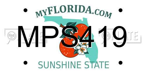 MPS419 Florida License Plate