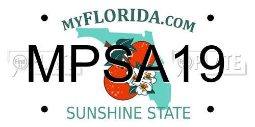 MPSA19 Florida License Plate