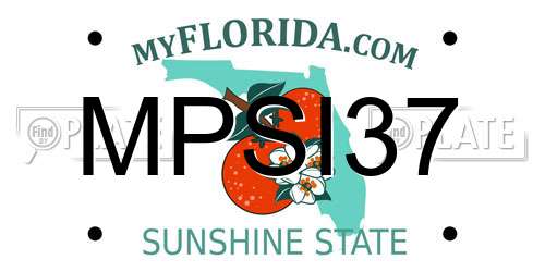 MPSI37 Florida License Plate