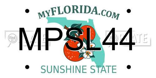 MPSL44 Florida License Plate