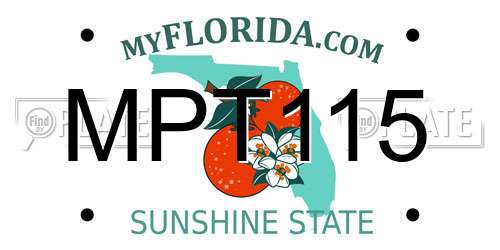 MPT115 Florida License Plate
