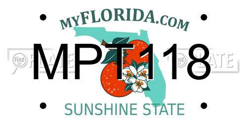 MPT118 Florida License Plate