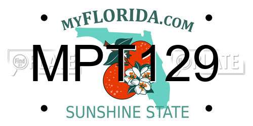 MPT129 Florida License Plate
