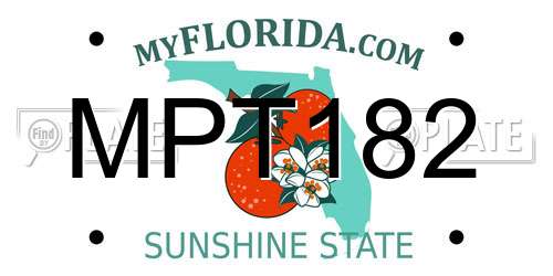 MPT182 Florida License Plate