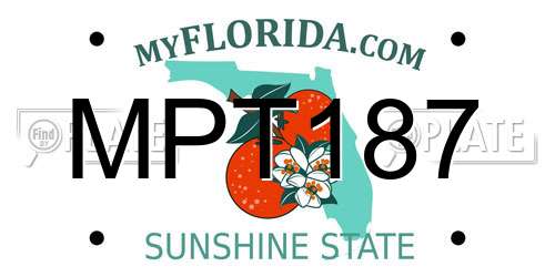 MPT187 Florida License Plate