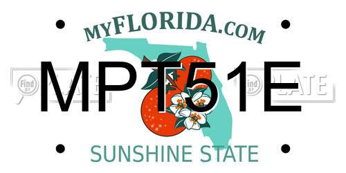 MPT51E Florida License Plate