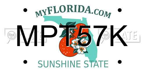 MPT57K Florida License Plate