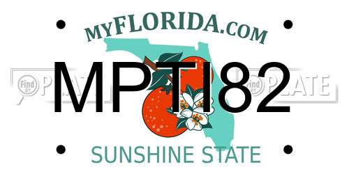 MPTI82 Florida License Plate