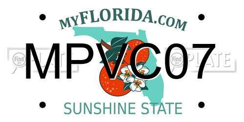 MPVC07 Florida License Plate