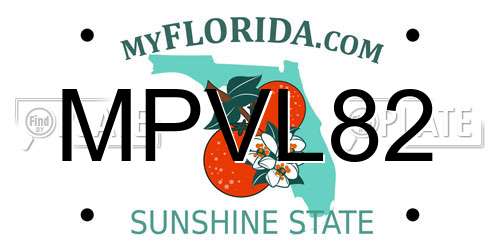 MPVL82 Florida License Plate