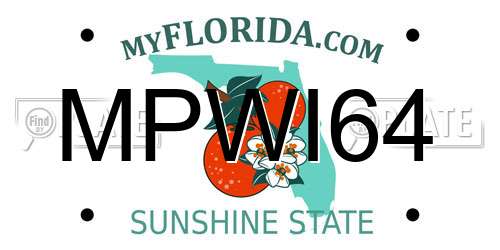 MPWI64 Florida License Plate