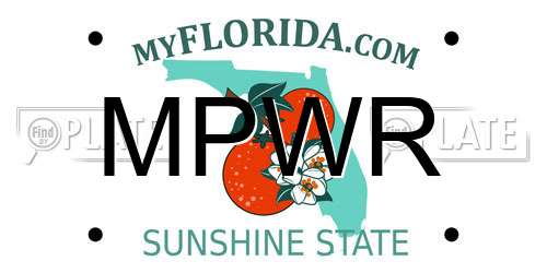 MPWR Florida License Plate
