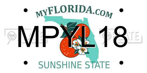 MPYL18 Florida License Plate