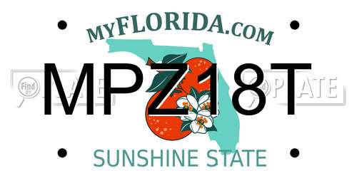 MPZ18T Florida License Plate