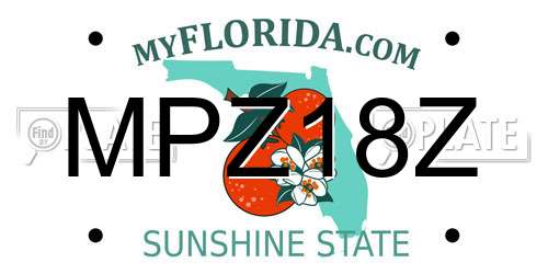 MPZ18Z Florida License Plate