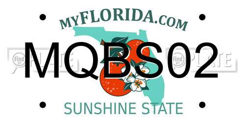 MQBS02 Florida License Plate