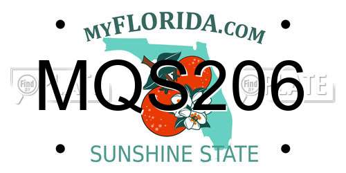 MQS206 Florida License Plate