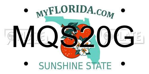 MQS20G Florida License Plate