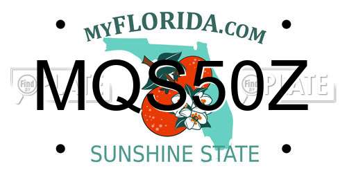 MQS50Z Florida License Plate