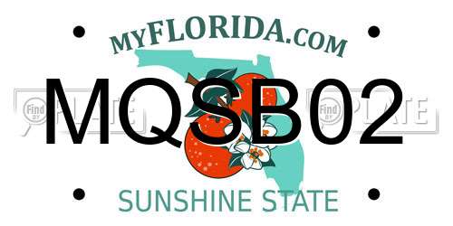 MQSB02 Florida License Plate