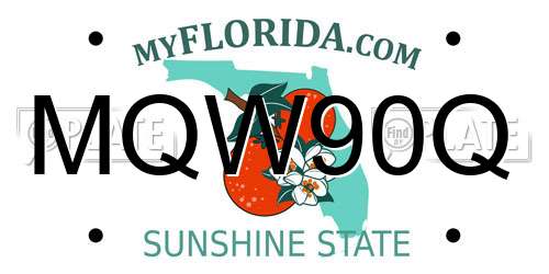 MQW90Q Florida License Plate