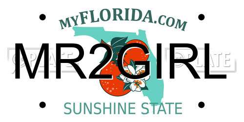 MR2GIRL Florida License Plate