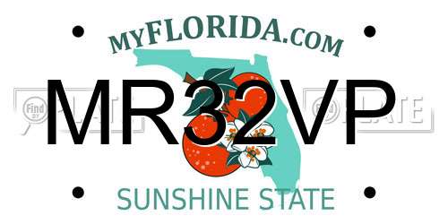 MR32VP Florida License Plate