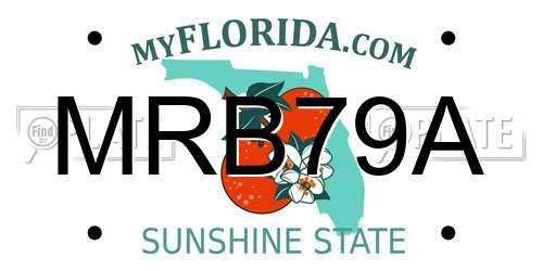 MRB79A Florida License Plate