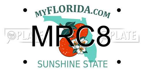 MRC8 Florida License Plate
