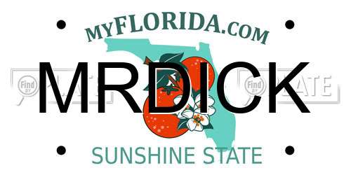 MRDICK Florida License Plate