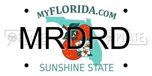 MRDRD Florida License Plate
