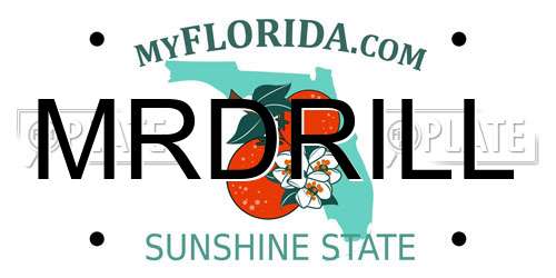 MRDRILL Florida License Plate
