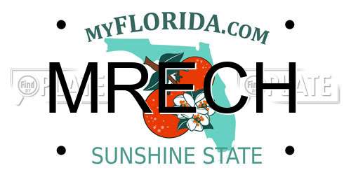 MRECH Florida License Plate