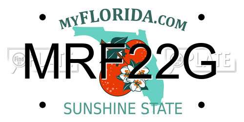 MRF22G Florida License Plate