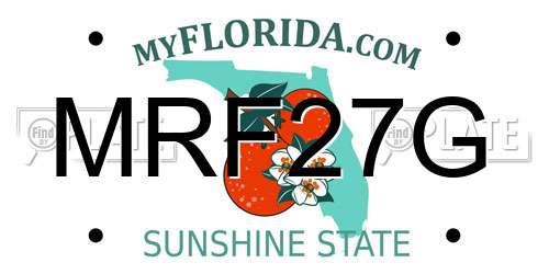 MRF27G Florida License Plate