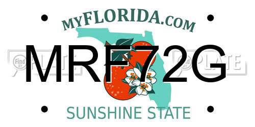 MRF72G Florida License Plate