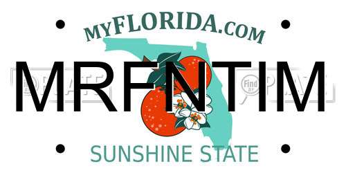 MRFNTIM Florida License Plate