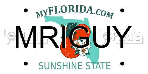 MRIGUY Florida License Plate
