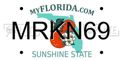 MRKN69 Florida License Plate