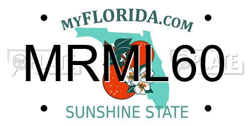 MRML60 Florida License Plate