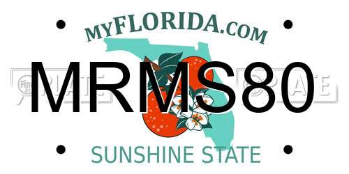MRMS80 Florida License Plate