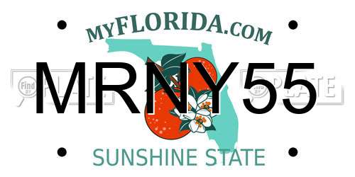MRNY55 Florida License Plate