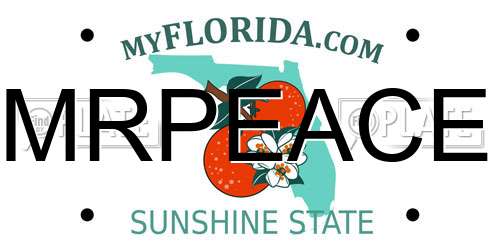 MRPEACE Florida License Plate