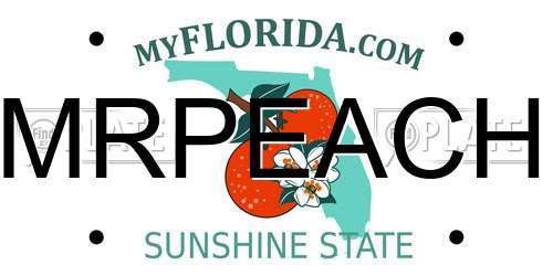 MRPEACH Florida License Plate