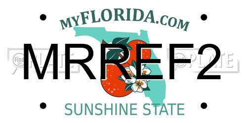MRREF2 Florida License Plate