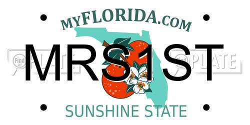 MRS1ST Florida License Plate