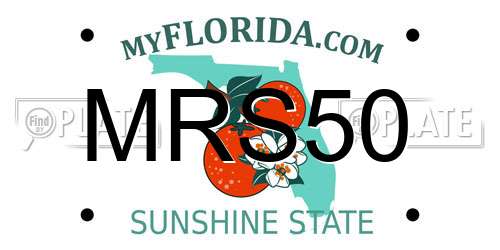 MRS50 Florida License Plate