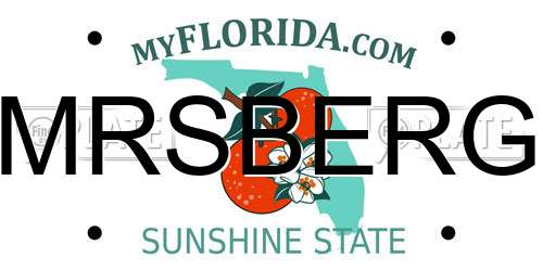 MRSBERG Florida License Plate