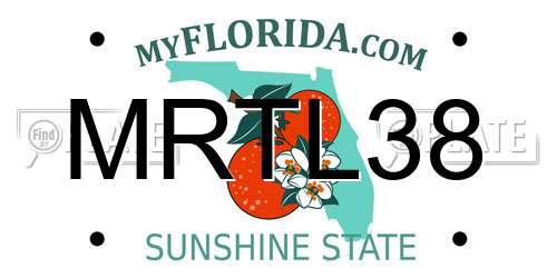 MRTL38 Florida License Plate