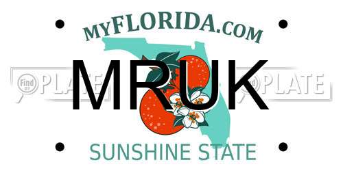 MRUK Florida License Plate